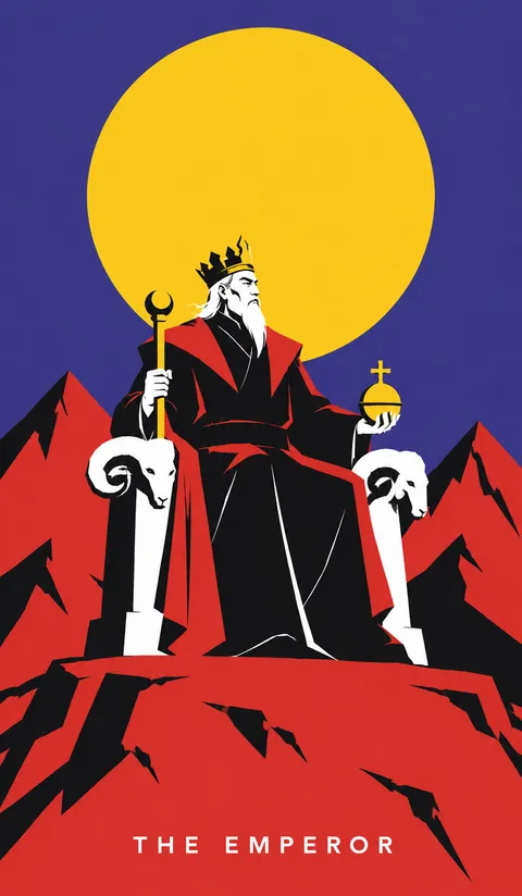 Neon Tarot Modern deck: the emperor