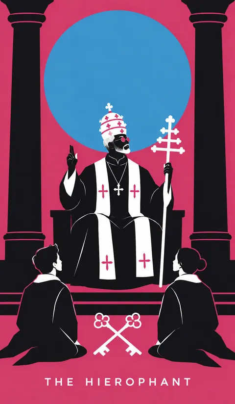 Neon Tarot Modern deck: the hierophant