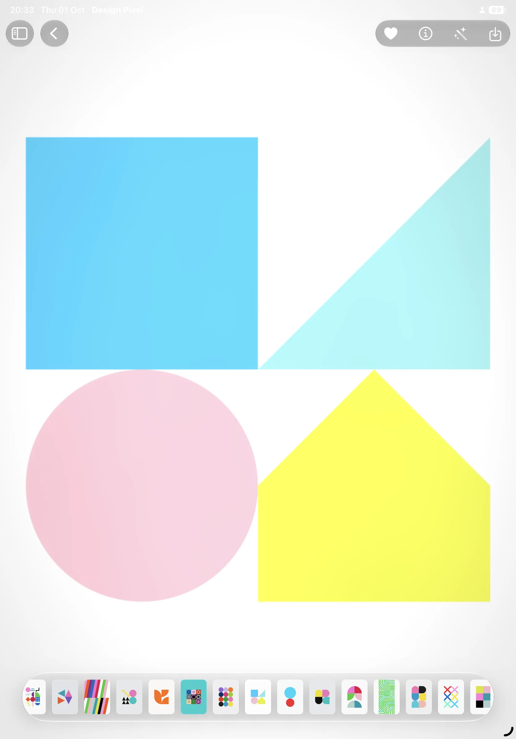 Design Pixel iPad screenshot 7: geometric artwork and creative controls