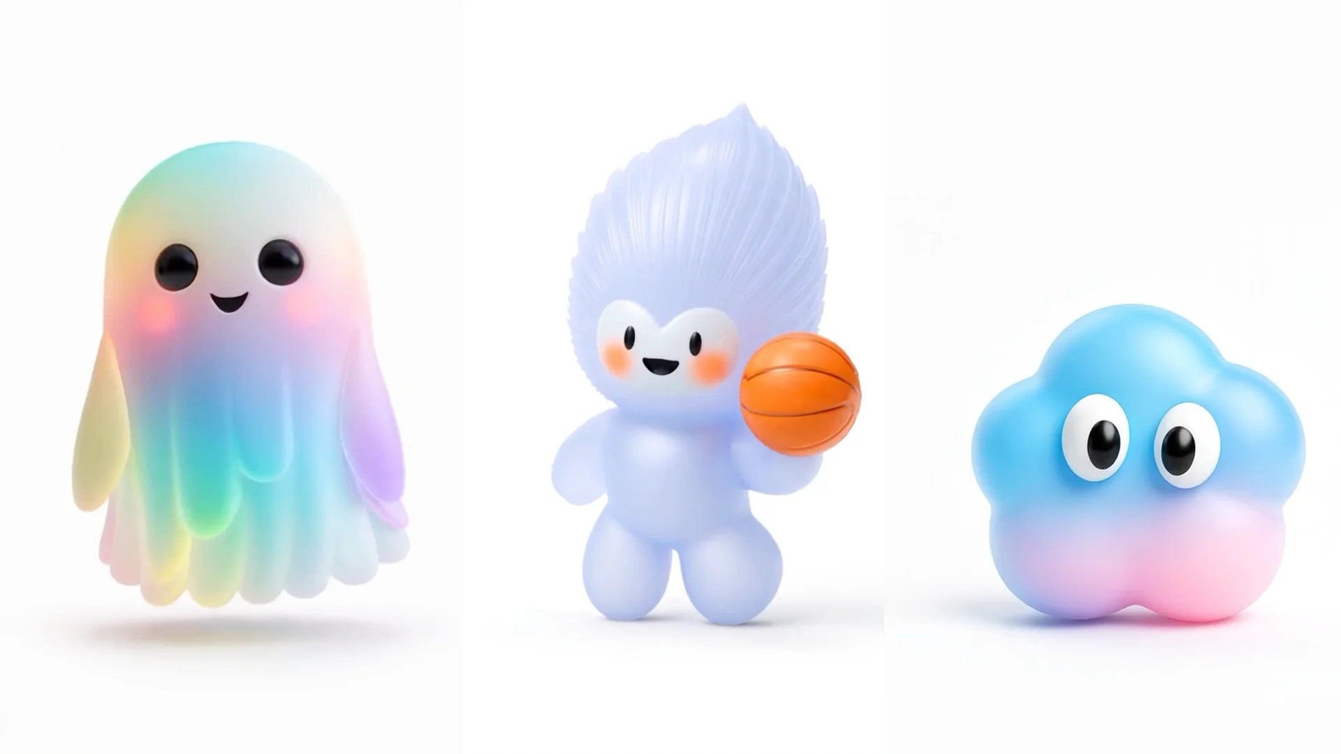 Three colourful Monster Hatch companions together